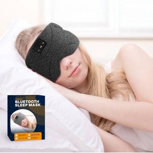 Bluetooth slaapmasker (premium) - 100% verduisterend - Ultraplatte 'spons speakers' (perfect voor zijslapers) - Koel en ademend materiaal - Volledig verstelbaar - Excellente geluidskwaliteit - Batterij: 13 uur - Antraciet (limited)
