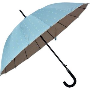 Paraplu Volwassenen Ø 98 cm Lichtblauw Polyester Regenscherm - vintage