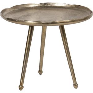 Bijzettafel Ø 69*52 cm Goudkleurig Aluminium Rond Side table Tafeltje