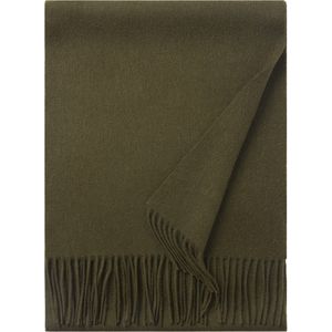 Hommard fijn geweven Lambswool scarf, heren, dames, unisex Olive Green, Olijf groen, Uni