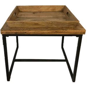 Tafel  - vierkanten bijzettafel - salon/koffietafel  - trendy  -  H49cm