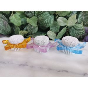 Set van 3 nagelborsteltjes / puimsteen in de vorm van een zeester