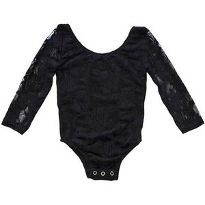 kanten romper zwart 68 - Baby Cadeau - kraamcadeau - feestelijke outfit baby - romper met kant