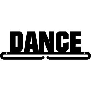 Dance Medaillehanger zwarte coating - staal - (35cm breed) - Nederlands product - incl. cadeauverpakking - sportcadeau - medalhanger - medailles - danssport- muurdecoratie