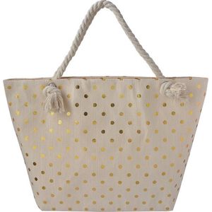 Strandtas 56*37 cm Beige Polyester Stippen Handtas Dames Tas Damestas