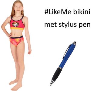 LikeMe Bikini - #LikeMe - Splash girls. Maat 122/128 cm - 7/8 jaar met Stylus Pen.