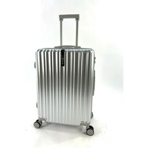 AATravel S Reiskoffer - Trolley ABS - Handbagage - Met dubbele wielen - 53 cm - 37 Liter - Zilver