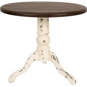 Sidetable Ø 80*72 cm Bruin Hout Rond Wandtafel Ronde Tafel