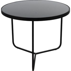 Bijzettafel Ø 60*45 cm Zwart Aluminium Rond Side table Tafeltje