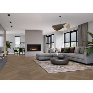 Vloer - PVC - Visgraat - Vivafloors - Bruintinten Donkere Eikenhouten Vloer - Wood Touch - 60,69 x 12,19 cm - 2,67 m2