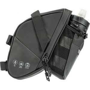 Lightyourbike ® REFLECT L - Zadeltas Racefiets & MTB - Waterdicht - Reflecterend - Zadeltas fiets met Bidonhouder