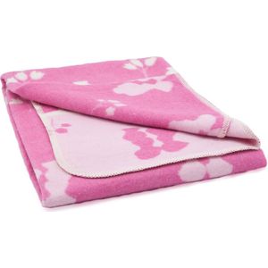 Wiegdeken katoen 100x70cm Boer-Boerin roze-fuchsia