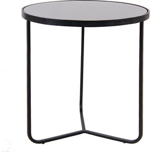 Bijzettafel Ø 50*55 cm Zwart Aluminium Rond Side table Tafeltje