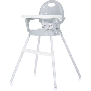 Chipolino Bonbon Kinderstoel - Baby Eetstoel 3 in 1 - Hoge stoel en kleine stoel - Babystoel voor aan tafel - Verstelbaar - Zitverhoging - Grijs