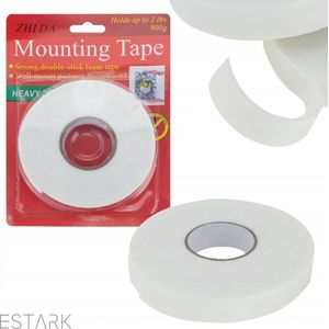 Dubbelzijdige Tape - Schuimtape - 1 stuk - 1.8 x 300 cm - Foamtape - Dubbelzijdig Plak - Montagetape - Dubbelzijdig Tape Extra Sterk