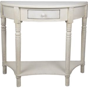 Sidetable 100*40*84 cm Wit Hout Wandtafel Haltafel Console Tafel