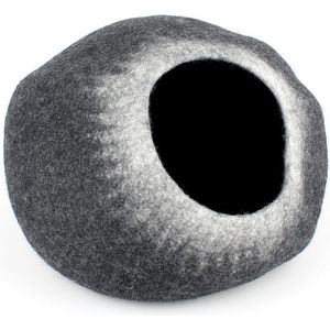 Vilten kattenmand met ster Catcave donkergrijs Large - Diameter 45 x Hoogte 30 cm