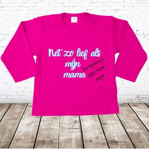 Baby shirt net zo lief als mama -s&C-62-Longsleeves meisjes