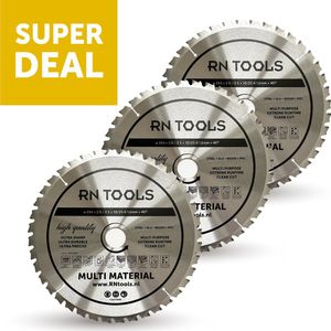 Superdeal bestaande uit RNtools Cirkelzaagblad - Multi Material - 254 x 30 mm - 40 tanden - 3 STUKS