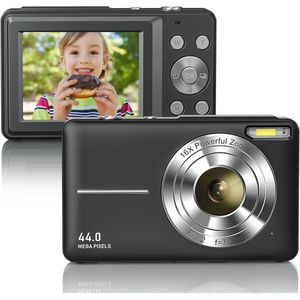 Digitale Camera - Zwart - 44MP - 1080P - 16x Zoom - Inclusief 32GB