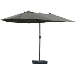 Nancy's Alba Lake Parasol met Parasolstandaard - Grijs - Staal, Polyester, Abs - cm x cm x 94.48 cm