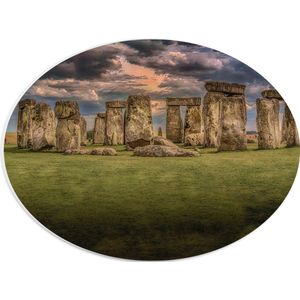 PVC Schuimplaat Ovaal - Landschap - Mensen - Stenen - 40x30 cm Foto op Ovaal (Met Ophangsysteem)
