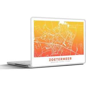 Laptop sticker - 11.6 inch - Stadskaart - Zoetermeer - Geel - Nederland - 30x21cm - Laptopstickers - Laptop skin - Cover