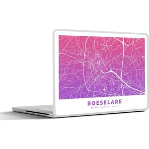 Laptop sticker - 15.6 inch - Stadskaart - Roeselare - België - Europa - 36x27,5cm - Laptopstickers - Laptop skin - Cover