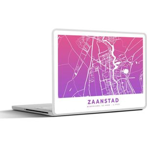 Laptop sticker - 12.3 inch - Stadskaart - Zaanstad - Paars - 30x22cm - Laptopstickers - Laptop skin - Cover