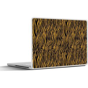 Laptop sticker - 11.6 inch - Patronen - Tijgerprint - Oranje - 30x21cm - Laptopstickers - Laptop skin - Cover