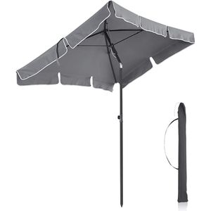 Mara Parasol - Rechthoekige Tuinscherm - UV-bescherming tot UPF 50+ - Parasoldoek Met PA-coating - Grijs