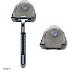 1 Stuk - Scheerapparaat Houder - Badkamer Plank - Zuignap - Scheermes Plank - Transparant Opbergrek - Zuignap Voor Handdoeken