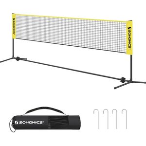 Professional Badmintonnet - Tennisnet - Volleybalnet - Verstelbaar - Draagtas - Geel - 300 x 103 x 155 cm