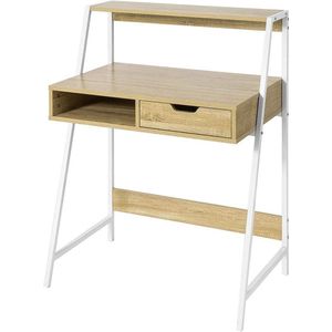 Mara Bureau - Computertafel - Lade - Open vak - Kantoor - Hout - Bruin - 81 x 100 x 50 cm