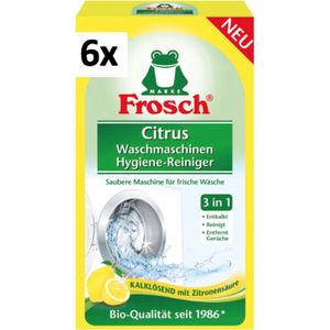 6x Wasmachinereiniger | Halfjaarbox | Voordeelverpakking | Citrus | 3 in 1 | Ontkalkt | Reinigt | Verwijderd nare geurtjes | Wasmachine | Reiniger | Ontkalker | Houdt uw wasmachine fris en hygiënisch