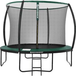 Mara Trampoline Met Veiligheidsnet - Trampolines - Tuin - Ladder - Gevoerde Stangen - Zwart/Groen - Ø 305