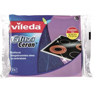 2x Vileda Ceran spons - Geschikt voor keramische oppervlakken - Inductiekookplaat - Reinigen - Speciale spons - Kookplaat reinigen