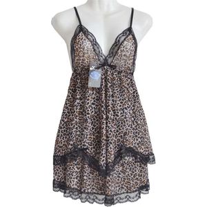 Babydoll met bijpassende string - taille unique- geschikt maat 38-52 - Goud