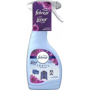 Febreze Textielverfrisser Spray | Met de geur van Lenor | Amethist & Bloemen Boeket | 500ml | Verwijderd nare geuren