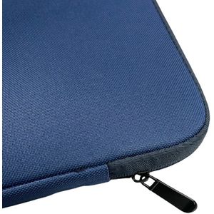 Laptop sleeve geschikt voor 15.4 inch - met ritssluiting spatwaterbestendig extra bescherming (Blauw)
