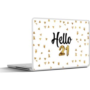 Laptop sticker - 17.3 inch - Jubileum - Versiering - 21 jaar - 40x30cm - Laptopstickers - Laptop skin - Cover