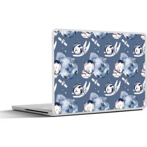 Laptop sticker - 14 inch - Olifant - Konijn - Patronen - Ruimte - Jongens - Meisjes - Kids - 32x5x23x5cm - Laptopstickers - Laptop skin - Cover