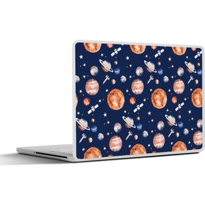Laptop sticker - 13.3 inch - Patroon - Ruimte - Planeten - Jongens - Meisjes - Kinderen - Kids - 31x22,5cm - Laptopstickers - Laptop skin - Cover