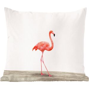 Sierkussen - Dieren Flamingo - Multicolor - 40 Cm X 40 Cm