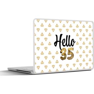 Laptop sticker - 11.6 inch - Quote - Verjaardag - 35 jaar - 30x21cm - Laptopstickers - Laptop skin - Cover