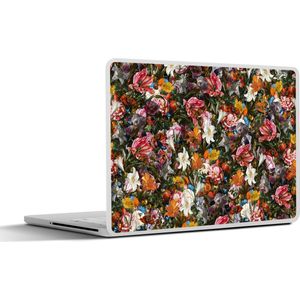 Laptop sticker - 14 inch - Bloemen - Vlinder - Design - Kunst - Abstract - Schilderij - Oude meesters - 32x5x23x5cm - Laptopstickers - Laptop skin - Cover
