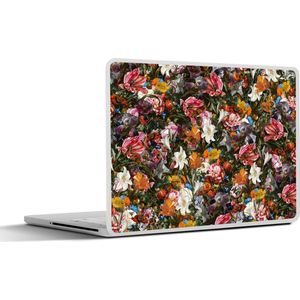 Laptop sticker - 14 inch - Bloemen - Vlinder - Design - Kunst - Abstract - Schilderij - Oude meesters - 32x5x23x5cm - Laptopstickers - Laptop skin - Cover