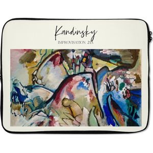 Laptophoes 17 inch - Improvisation 21A - Wassily Kandinsky - Laptop sleeve - Binnenmaat 42,5x30 cm