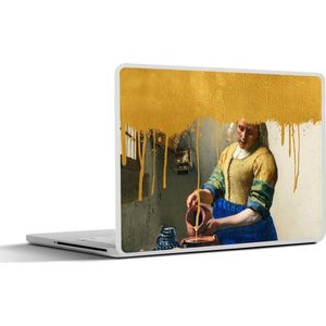 Laptop sticker - 11.6 inch - Melkmeisje - Goud - Vermeer - 30x21cm - Laptopstickers - Laptop skin - Cover