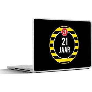 Laptop sticker - 12.3 inch - Jubileum - 21 jaar - Quote - 30x22cm - Laptopstickers - Laptop skin - Cover